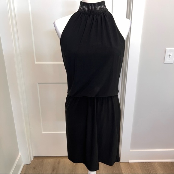 White House Black Market Dresses & Skirts - White House Black Market Black Halter Mini Dress